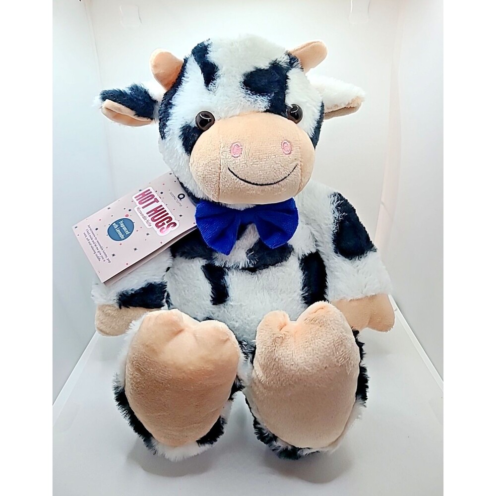 New Aroma Hot Hugs COW Microwaveable Hottie Lavender SCENT Plush Soft Animal